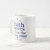 Mug La foi précède la réponse promesse des Écritures (Devant gauche)