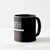 Mug La foi sur la peur Croix chrétienne (Devant droit)