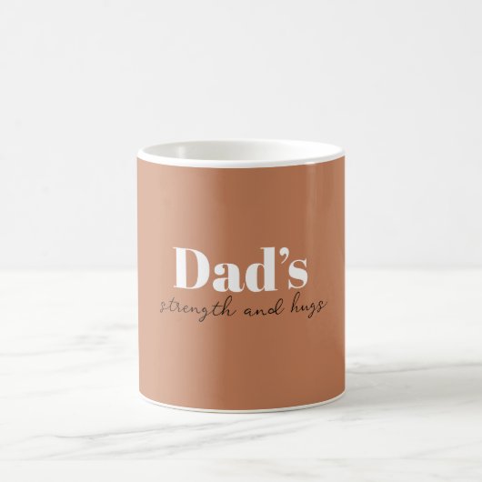 Mug La force et les câlins de papa - Cadeau de Fête de (Centre)