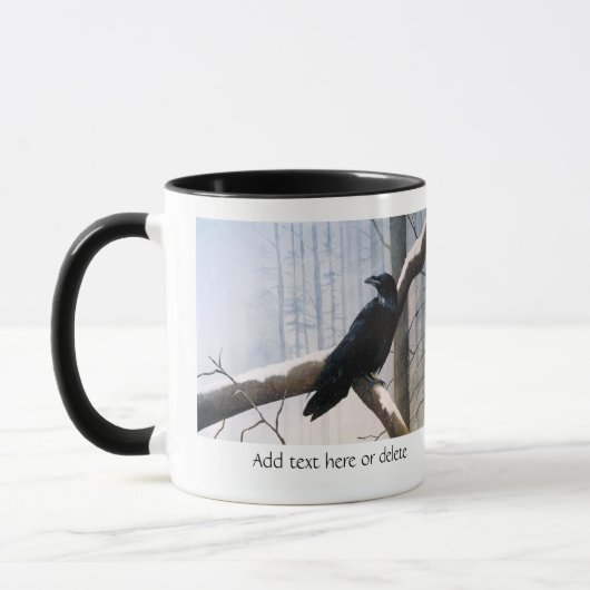Mug La forêt de Raven d'hiver (Gauche)