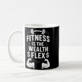 Mug La forme physique est la richesse Flex, Citation m (Gauche)