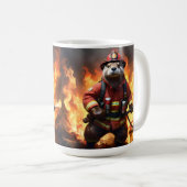 Mug **"La fourrure et les flammes : le feu de dos de l (Devant droit)