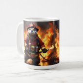 Mug **"La fourrure et les flammes : le feu de dos de l (Devant gauche)
