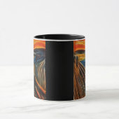 Mug La fractale de cri perçant peignant Edvard Munch (Centre)