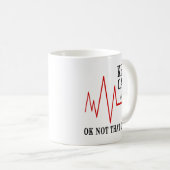 Mug La fréquence cardiaque rouge gardent le cadeau (Devant droit)