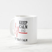 Mug La fréquence cardiaque rouge gardent le cadeau (Devant gauche)