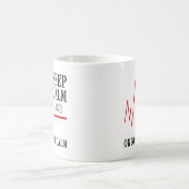 Mug La fréquence cardiaque rouge gardent le cadeau (Centre)