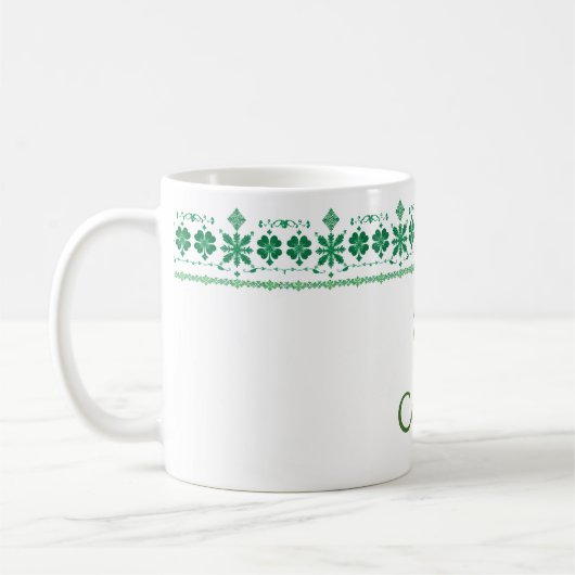 Mug La frontière shamrock Fête de la Saint-Patrick per (Gauche)