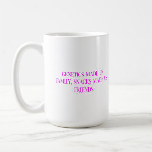 Mug La génétique nous a fait famille, les snacks nous