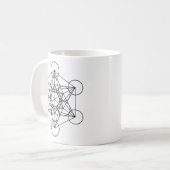 Mug La géométrie sacrée de cube en Metatron (Devant gauche)