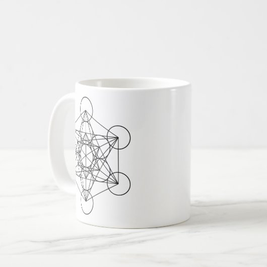 Mug La géométrie sacrée de cube en Metatron (Devant gauche)