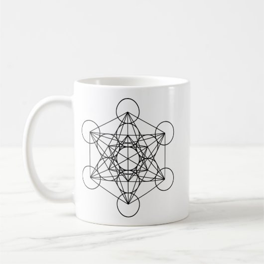Mug La géométrie sacrée de cube en Metatron (Gauche)
