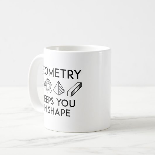 Mug La Géométrie Vous Conserve Dans La Forme (Devant gauche)