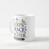 Mug La Grâce de Dieu Est Plus Grande Quotidien Dévoilé (Devant gauche)