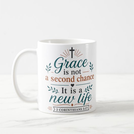 Mug La grâce n'est pas une seconde chance, c'est une n (Gauche)