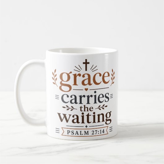 Mug La Grâce Porte La Promesse Des Écritures Dans L'at (Gauche)