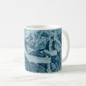 Mug La Grande Muraille en Bleu (Devant droit)