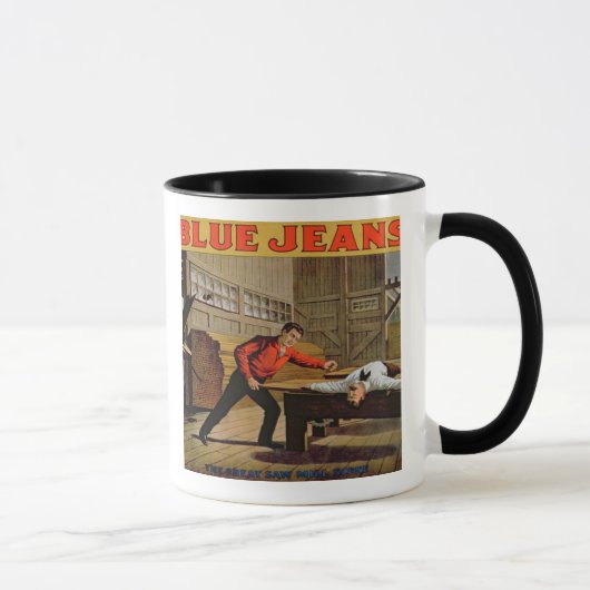 Mug "La grande scène de scierie", affiche pour des (Droite)