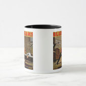 Mug "La grande scène de scierie", affiche pour des (Centre)