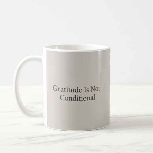 Mug La gratitude demeure : Chaque rythme de la vie sir (Gauche)