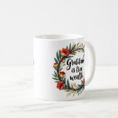 Mug La gratitude est une vraie richesse La couronne fl (Devant droit)