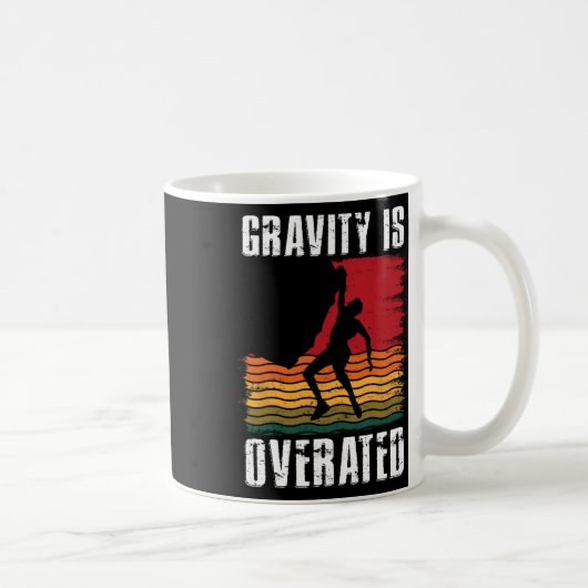 Mug La gravité est surestimée Escalade Amoureux de l'e (Droite)
