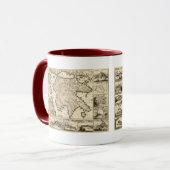 Mug La Grèce 1688/carte Peloponnesian grecque (Devant gauche)