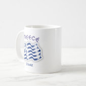 Mug La Grèce - drapeau de ondulation grec (Devant gauche)