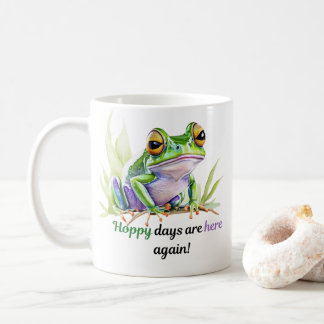 Mug La grenouille aquarelle avec les jours Hoppy est d