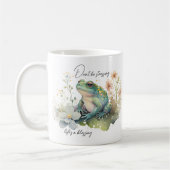 Mug La grenouille aquarelle ne stresse pas la foi (Gauche)