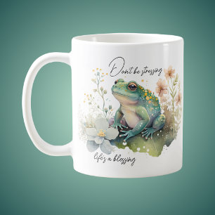 Mug La grenouille aquarelle ne stresse pas la foi