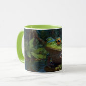 Mug La grenouille des arbres dans un étang paysage fau (Devant gauche)