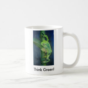 Mug La grenouille verte brillante pensent le vert !