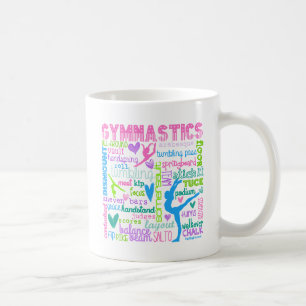 Mug La gymnastique en pastel exprime la typographie