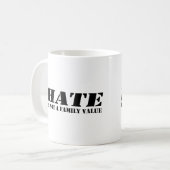 Mug La haine n'est pas une valeur familiale (Devant gauche)