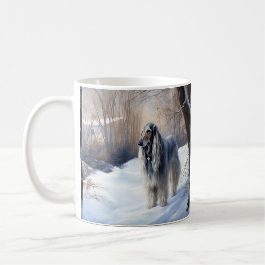 Mug La Hanche Afghane Laisser Neige Noël (Gauche)