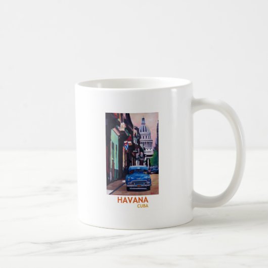 Mug La Havane au Cuba - EL Capitolo avec l'oldtimer (Droite)