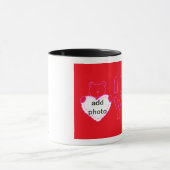 Mug La heureuse Sainte-Valentin avec le coeur d'amour (Centre)