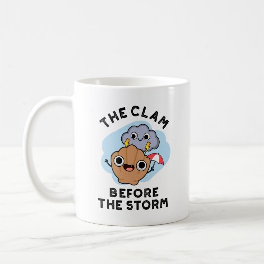 Mug La Jambe Avant La Tempête Un Météo Drôle (Gauche)