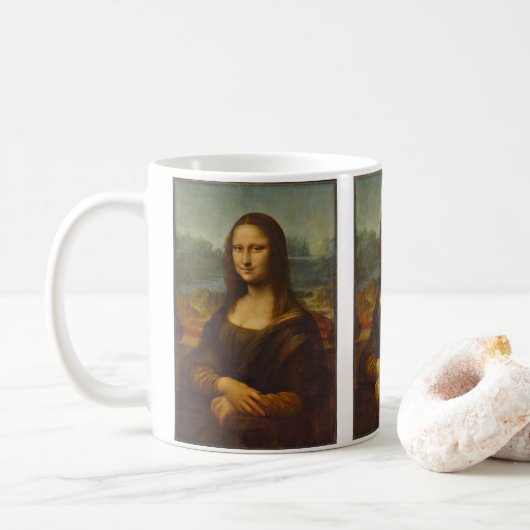 Mug La Joconde de Léonard de Vinci, Art de la Renaissa (Avec donut)