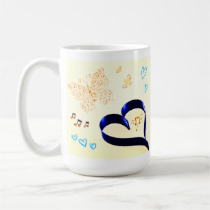 Mug La joie compte - Chat de musique - Papillon et abe