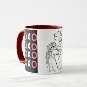 Mug La Journée du Baiser - XOXO (Devant gauche)
