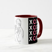 Mug La Journée du Baiser - XOXO (Devant droit)