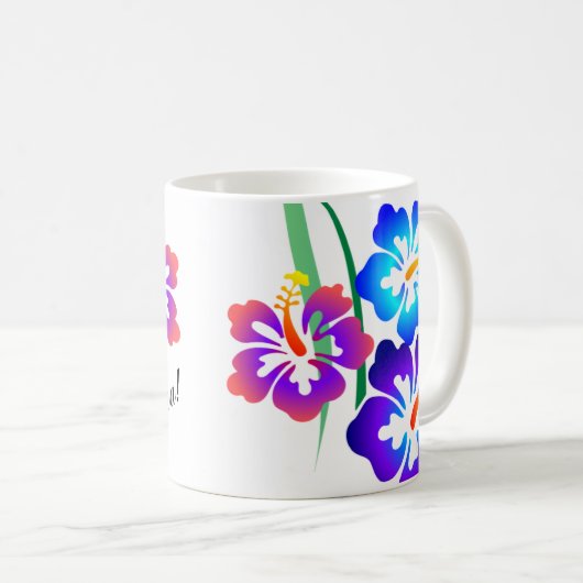 Mug La ketmie hawaïenne fleurit Aloha (Devant droit)