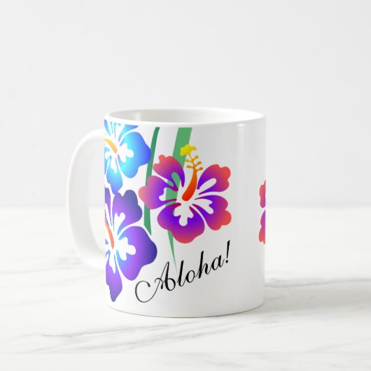 Mug La ketmie hawaïenne fleurit Aloha (Devant gauche)