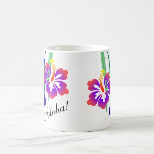 Mug La ketmie hawaïenne fleurit Aloha (Centre)