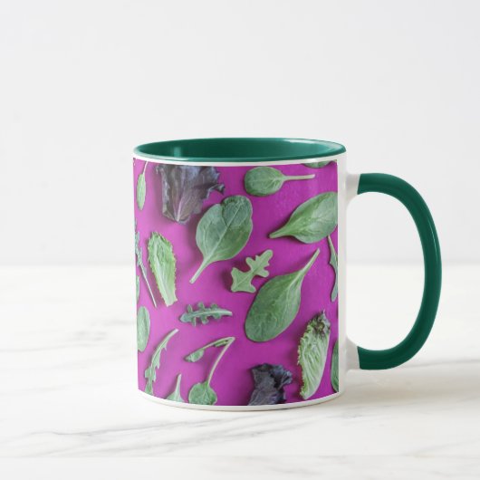 Mug La laitue vert sur le pourpre (Droite)