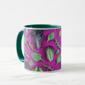 Mug La laitue vert sur le pourpre (Devant gauche)