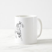 Mug La lanterne verte saute en avant (Devant droit)