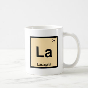 Mug La - Lasagna Pasta Chimie Symbole de table périodi